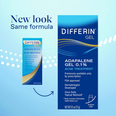 Acne Treatment Differin Gel, 30 Day Supply, Retinoid Treatment for Face with 0.1% Adapalene 15g Tube