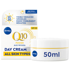 NIVEA Q10 Power Anti-Wrinkle Firming Day Cream with SPF30 | Anti-Aging face cream 50mL