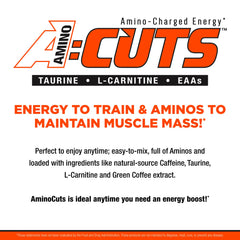 ALLMAX Nutrition - AMINOCUTS (A:CUTS) - Weight-Management BCAA (L-Carnitine + Taurine + EAAs) - Goji Berry - dye free - 252 Gram - 36 Servings