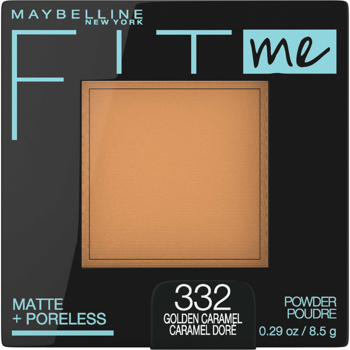 Maybelline New York Fit Me Matte + Poreless Pressed Face Powder Makeup, Golden Caramel, 0.28 Ounce, Pack of 1