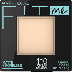 Maybelline New York Matte + Poreless Pressed Face Powder, Compact Powder with Long Lasting Shine Contol, Face Makeup, 110 Porcelain, 8.5 g