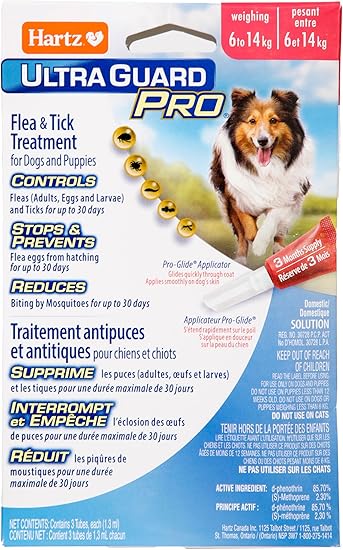 UltraGuard Pro Topical Flea & Tick Prevention for Dogs and Puppies - 6-14, 3 Monthly Treatments