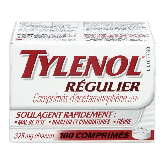 Tylenol Regular Strength 325mg Tablets 100 count