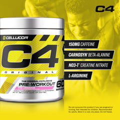 Cellucor C4 Original Pre Workout Powder - Sugar Free Preworkout Energy for Men & Women - 150mg Caffeine, Beta Alanine, Creatine - Pink Lemonade, 60 Servings