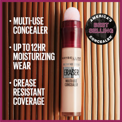 Maybelline New York Instant Age Rewind Eraser Multi-Use Concealer, Under Eye Dark Circles Treatment, Up to 12 hours, Vegan, Pink Concealer, 160, 6 ml