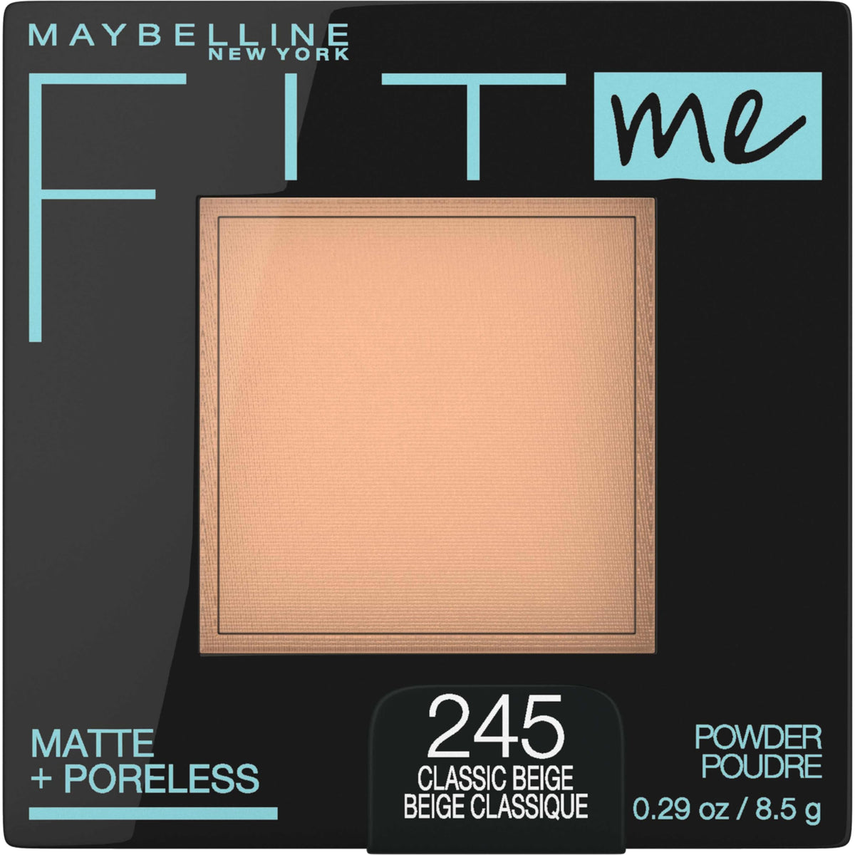 Maybelline New York Fit Me Matte + Poreless Powder Makeup, Classic Beige, 0.29 Ounce, Pack of 1