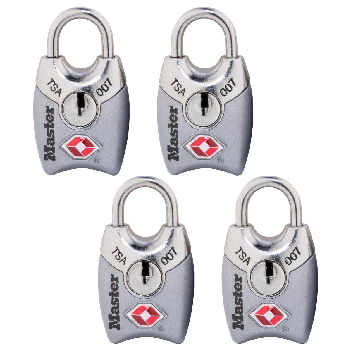 Master Lock 4689Q TSA Accepted Padlocks with Keys, 4-Pack