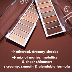 e.l.f. Perfect 10 Eyeshadow Palette, Ten Ultra-pigmented Shimmer & Matte Shades, Vegan & Cruelty-Free, Keep It Ethereal