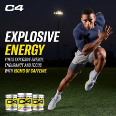 Cellucor C4 Original Pre Workout Powder - Sugar Free Preworkout Energy for Men & Women - 150mg Caffeine, Beta Alanine, Creatine - Icy Blue Razz, 60 Servings