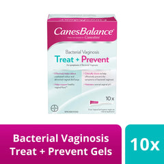 CanesBalance Bacterial Vaginosis Treatment and Prevention Gel - Treat And Prevent BV Symptoms, BV Treatment For Women, Relieves Vaginal Odor, Maintains Normal Vaginal pH, 10 Single-Use Applicators