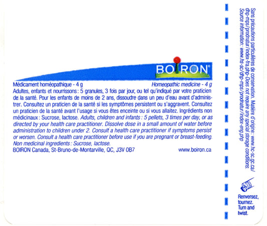 Belladonna 1000k Boiron Homeopathic Medicine