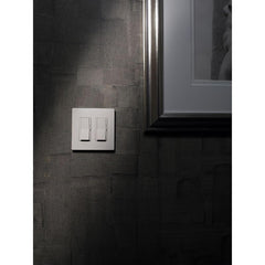 Lutron Claro 2 Gang Decorator/Rocker Wallplate, Gloss | CW-2-AL | Almond