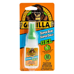 Gorilla Super Glue Gel, Fast-Setting, Thicker Controlled Formula, Anti-Clog Cap, Versatile Cyanoacrylate Glue, Clear, 0.53oz/15g, (Pack of 1), 112441