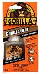 Gorilla Glue Original, 100% Waterproof, Indoor & Outdoor, Polyurethane Glue, Versatile Bonding Adhesive, Easy Application Nozzle, 2oz/59mL (Pack of 1), 51002C