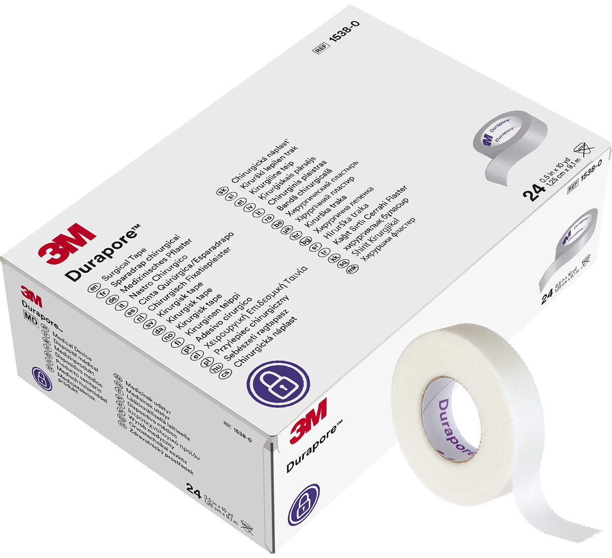 3M 1538-0 Durapore Tape (Pack of 24)