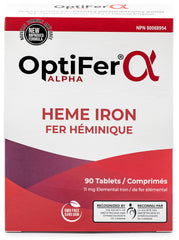 Optifer Alpha 11mg heme Iron Supplement 90 Tablets