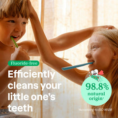 ATTITUDE Kids Fluoride-Free Toothpaste, Plant- and Mineral-Based Ingredients, Vegan, Cruelty-Free and Sugar-Free, Mango 120 grams