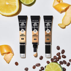 Revlon ColorStay Skin Awaken 5-in-1 Concealer, Lightweight, Creamy Longlasting Face Makeup with Caffeine & Vitamin C, For Imperfections, Dark Circles & Redness, 001 Universal Neutralizer, 0.27 fl oz/ 8ml