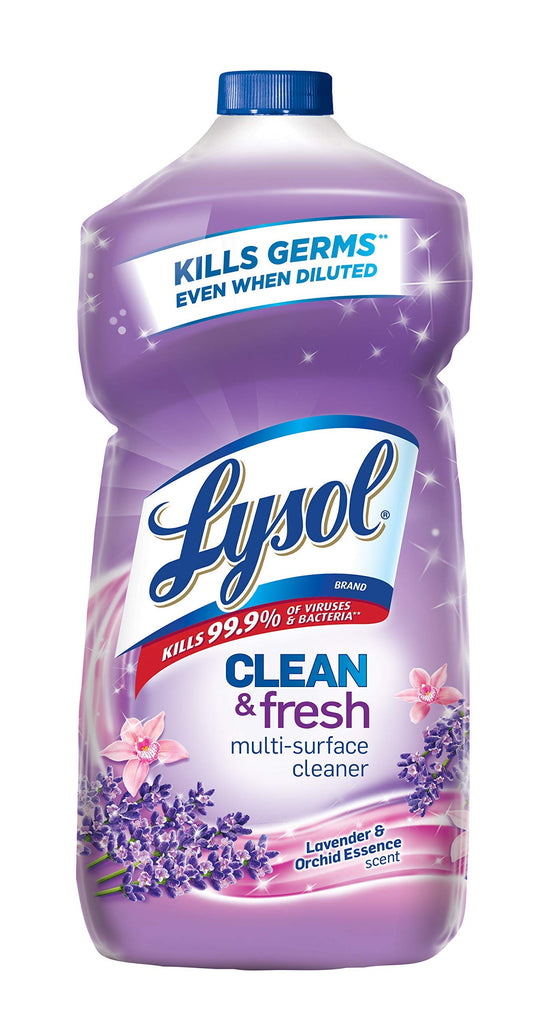 Lysol Clean & Fresh Multi-Surface Cleaner, Lavender Orchid, 40oz (Pack of 9)