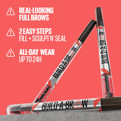 Maybelline New York 2-1 Build a Brow for real-looking full brows in 2 easy steps, Soft Brown, FORMAT