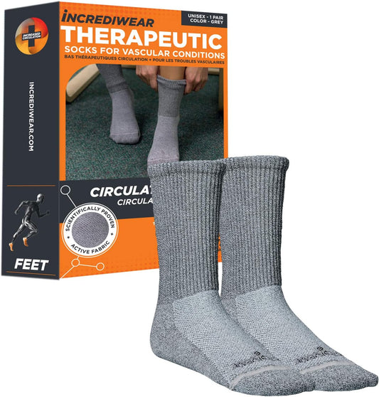 Incrediwear Circulation Socks - Crew Gray