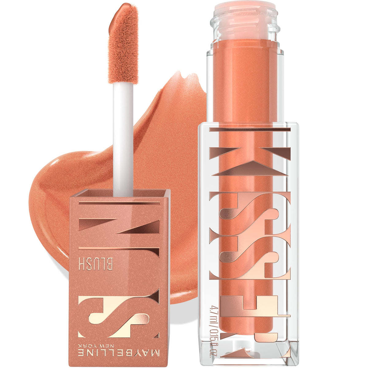 Maybelline Sunkisser Liquid Blush, Blendable Formula, Natural Glow, Vitamin E Infused, Downtown Rush, 4.7 ml