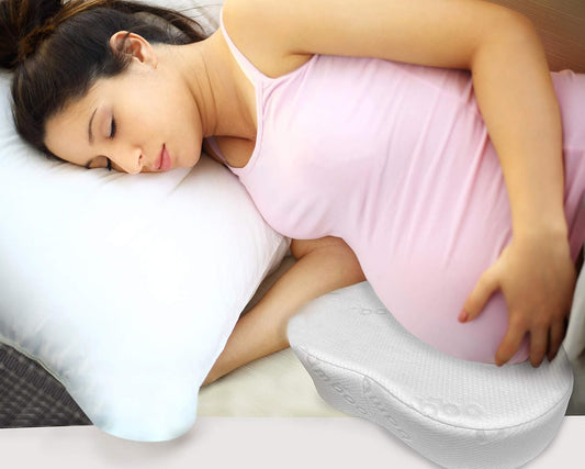 Baby Works Love My Belly Wedge - Heart-Shaped Pregnancy Wedge Pillow, Removable and Machine Washable Cover - Cream