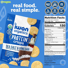 IWON Crisps - Protein Crisps, High Protein and Organic Healthy Snacks - 8x85g