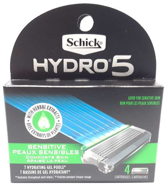 Schick Hydro 5 Sensitive Refill Razor Blade 4 ea (Pack of 3)