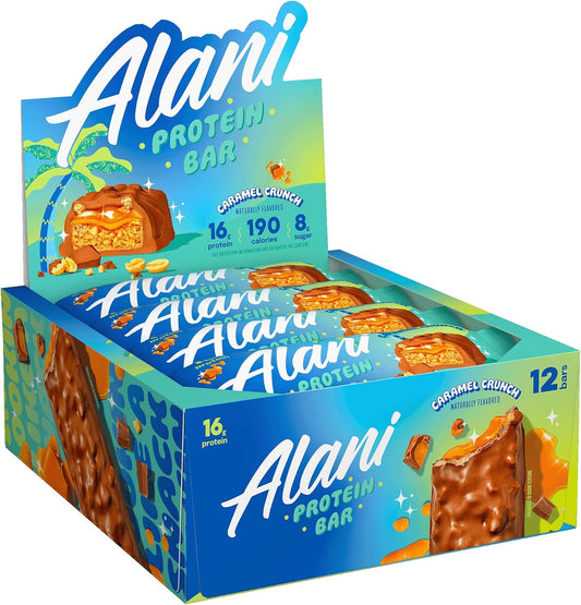 Alani Nu Protein Bars | Low-Carb Healthy Snacks | 12 Individually Wrapped Bars