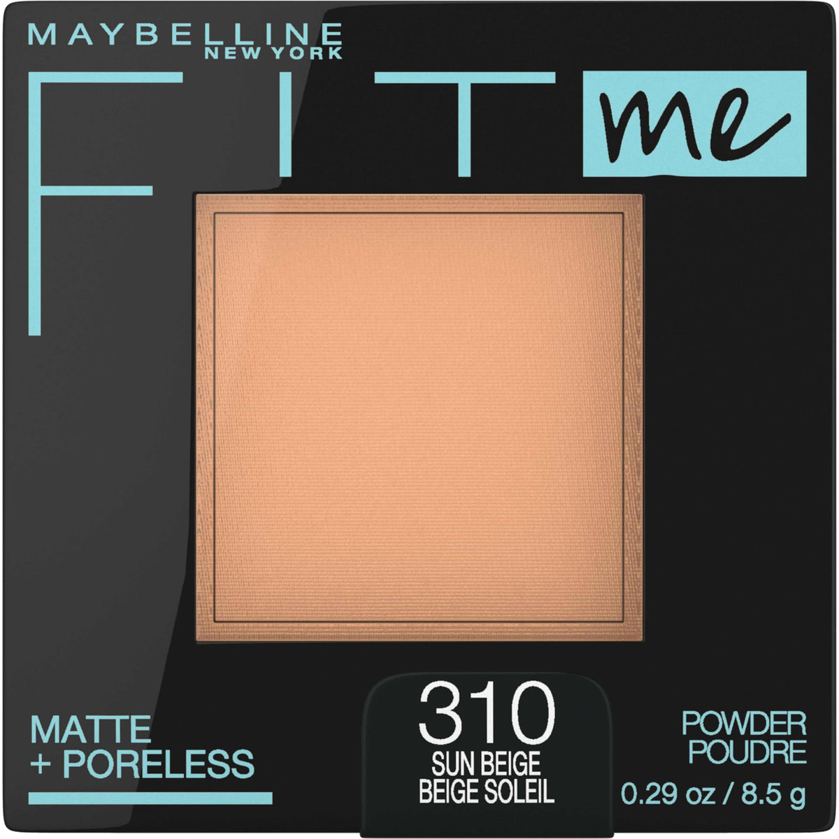 Maybelline New York Fit Me Matte + Poreless Powder Makeup, Sun Beige, 0.29 Ounce, Pack of 1