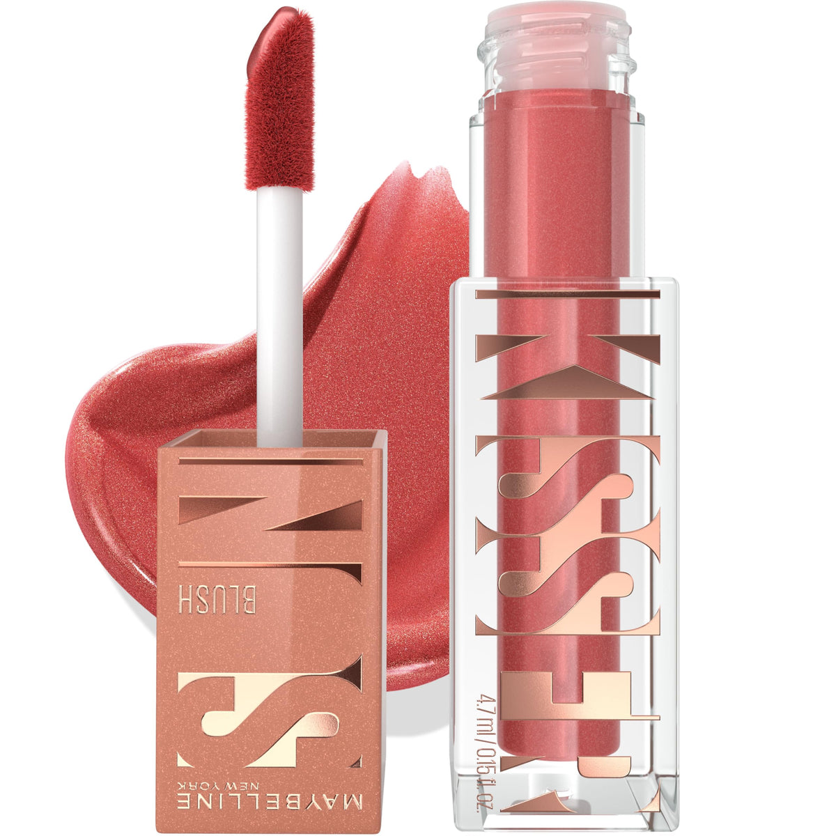 Maybelline Sunkisser Liquid Blush, Blendable Formula, Natural Glow, Vitamin E Infused, City Sizzle, 4.7 ml