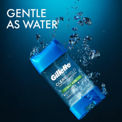 Gillette Antiperspirant Deodorant for Men, Clear Gel with 72 Hr. Sweat Protection, Wild Rain, 216g Total (Pack of 2)