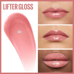 Maybelline New York Lifter Gloss, Hydrating Lip Gloss, High Shine for Fuller Looking Lips, Silk, Warm Pink Neutral, 5.4 ml