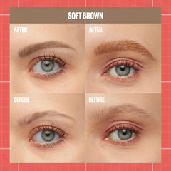 Maybelline New York 2-1 Build a Brow for real-looking full brows in 2 easy steps, Soft Brown, FORMAT