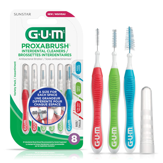 GUM Proxabrush® Interdental Brushes Variety Pack (8ct)