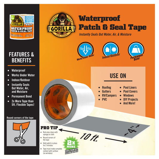 10ft White Patch & Seal Tape