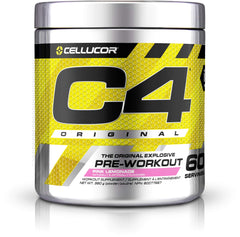 Cellucor C4 Original Pre Workout Powder - Sugar Free Preworkout Energy for Men & Women - 150mg Caffeine, Beta Alanine, Creatine - Pink Lemonade, 60 Servings