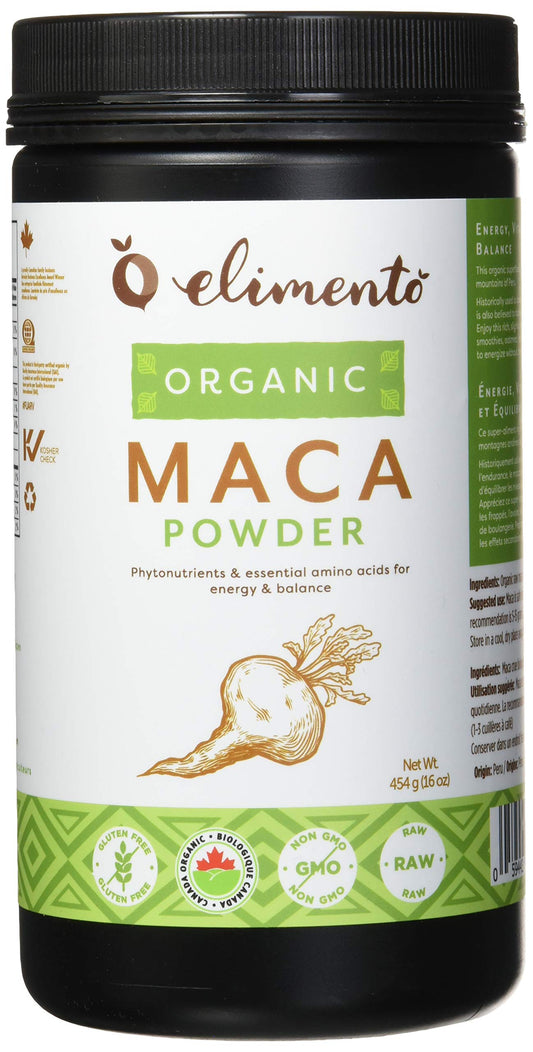 Elimento Organic Raw Maca Powder, 1 lb