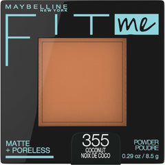 Maybelline New York Fit Me Matte + Poreless Pressed Face Powder Makeup, Coconut, 0.28 Ounce, Pack of 1