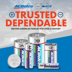 ACDelco 9 Volt Batteries, Super Alkaline Battery, 8 Count Pack