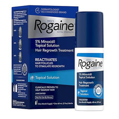 Rogaine Extra Strength 5% Minoxidil Topical Solution for Hair Regrowth, Unscented Liquid Treatment for Men, 1-Month Supply, 2 fl. oz