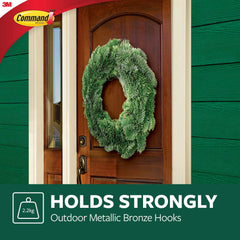 Command Outdoor Hook, Decorate Damage-Free, Water-Resistant Adhesive, Large (17083BZ-AWEF)