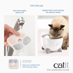 Catit PIXI Fountain Filters - 6-Pack