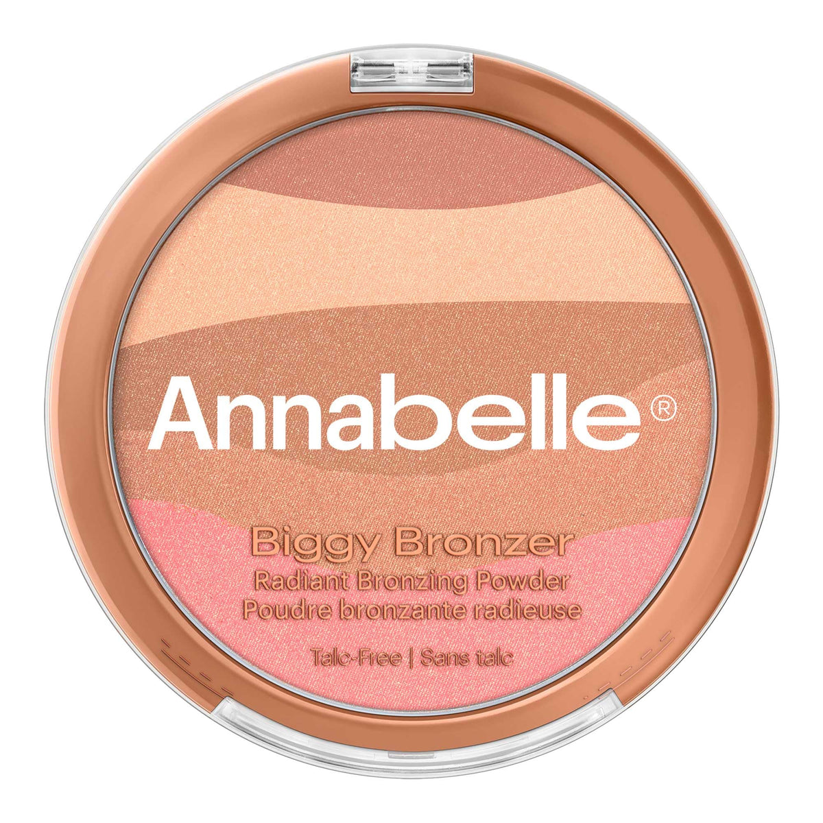 Annabelle Biggy Bronzer Radiant Bronzing Powder Talc-Free, Trio Gold, Vegan, Cruelty-Free, Paraben-Free, Fragrance-Free, Hypoallergenic, 17.8 g