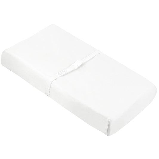 Kushies Baby Contour Change Pad Cover Ultra Soft 100% Cotton Flannel, Made in Canada, White Solid