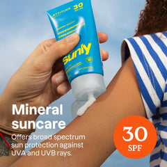 ATTITUDE Mineral Sunscreen for Kids, SPF 30, EWG Verified, Broad Spectrum UVA/UVB Protection with Zinc Oxide, Dermatologically Tested, Vegan, Unscented, 75 grams