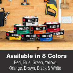 3M Multi-Use Colored Duct Tape, Black, 1.88 Inches by 20 yards, 3920-BK, 1 Roll