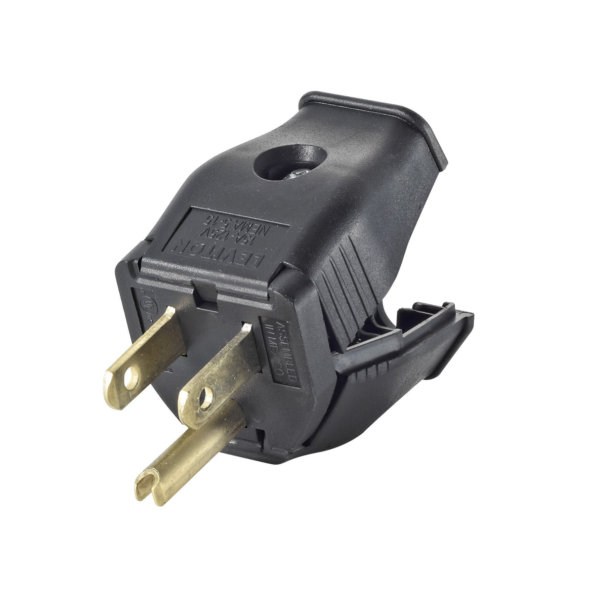 Leviton 3W101-H0E Grounding Plug, Black