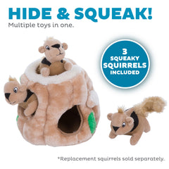 Outward Hound Hide A Squirrel Plush Dog Toy Puzzle, Small